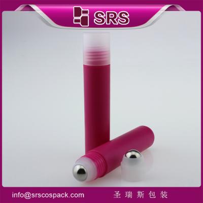 China SRS packaging wholesale 35ml personal care lotion plastic roll-on bottle with metal for sale