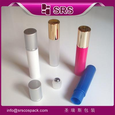 China Shengruisi packaging RPA-10ml plastic roll on bottle with aluminum cap for sale