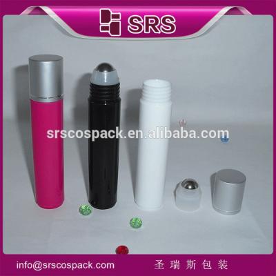 China SRS Manufacturers hot sale cheap 35ml plastic recycled roll on bottle with aluminum cap for sale