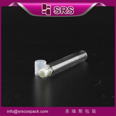 China SRS wholesale transparent 10ml glass roll-on bottle with stainless steel roller and PP cap for sale