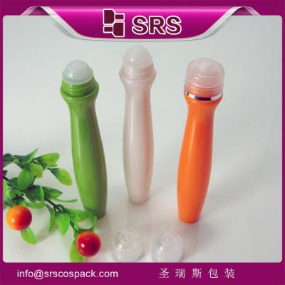 China high quality SRS8447-15ml special shape roller bottle with metal ball for eye cream for sale