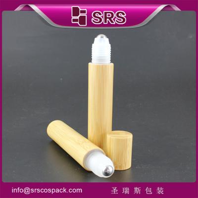 China Shengruisi packaging SRS-15ml bamboo empty roll on bottle for sale