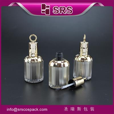 China SRS hot sale empty 8ml plastic birdcage shape nail gel bottle with cap and brush for sale