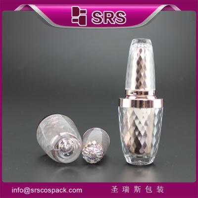 China SRS wholesale luxury empty fashion high end 8ml plastic nail polish bottle with brush cap for sale