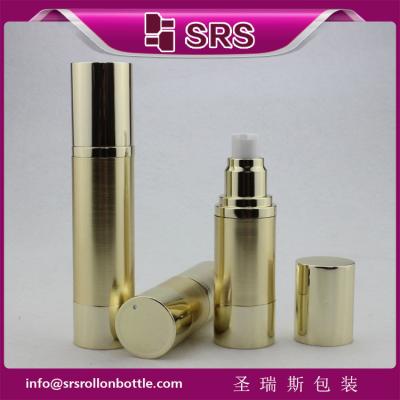 China China factory manufacturing A022 15ml 30ml 50ml gold airless pump bottle for sale