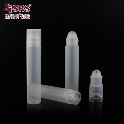 China 20ml Empty Cosmetic Eye Serum Round Skincare Massage Oil Roll On Plastic Bottle for sale