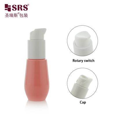 China 30ml Cute Injection Custom Color Plastic Recycled U Shape Bottom Lotion Pump Pink PET Bottle for sale