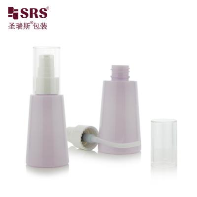 China 70ml Unique Cone Shape Custom Color Plastic Lotion Bottles PET Pump Bottle for sale