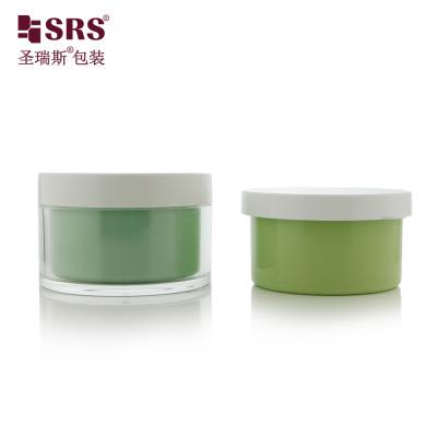 China Plastic Empty Skincare Facial Gel Packaging 50ml 100ml 120ml Luxury Double Wall Cream Jar Cosmetic for sale