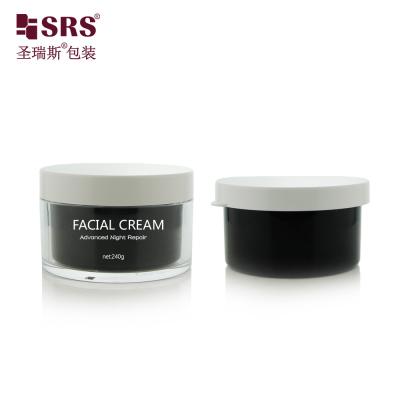 China Empty Plastic Facial Cream Body Butter Ceramic Colored Replaceable Cosmetics Jar Luxury 50g for sale