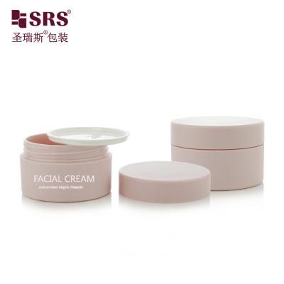 China 15g 80g Round Shape Plastic PET PCR Recycled Material Facial Cream Cosmetic PET Jar for sale