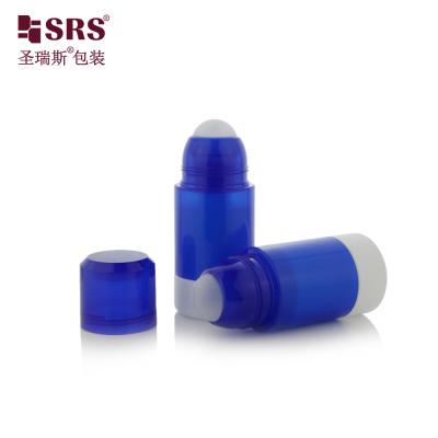 China 50ML Empty Cosmetic Packaging Roller Steel Ball Bottles  Refillable Roll On Bottle for sale