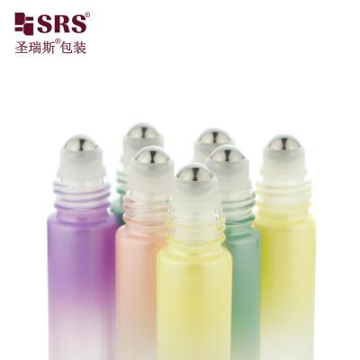 China Round Glass Luxury Empty Portable Essential Oil Roll On Bottle 10ml for sale