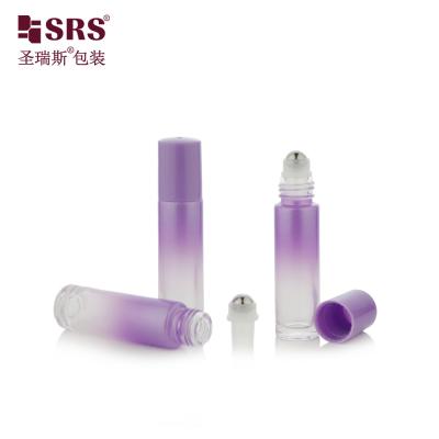 China Paint Custom Gradient Color Empty Glass Roll On No Leakage Roller Bottles Essential Oil 10ml for sale