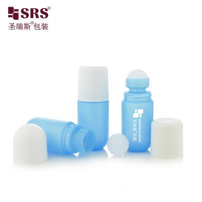 China 50ml Round Bottom Unique Shape PP Empty Gel Roll On Deodorant Stick Container for sale