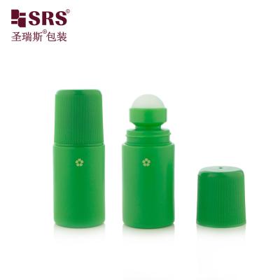 China 2 oz Empty PP Recyclable Custom Solid Color Dome Cap Gel Plastic Deodorant Roll On Bottle for sale