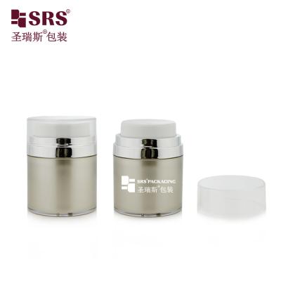 China Luxury Empty Acrylic Double Wall Customize Paint Color Face Cream Plastic Jar for sale