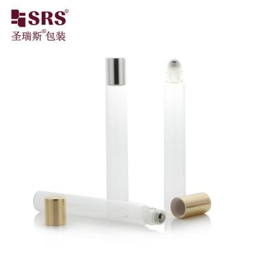 China 12ml matte white roll on bottle with metal ball and aluminum cap ,body lotion packaging for sale