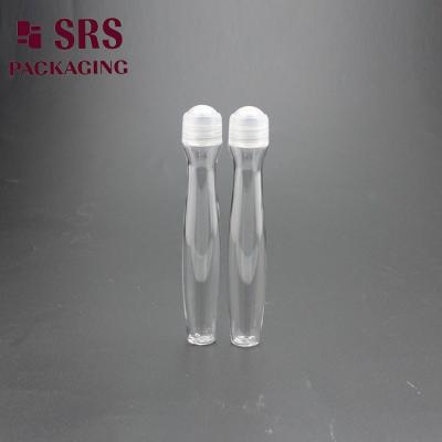 Chine SRS8447-15ML rouleau PETG transparent en forme de rayon sur bille de métal vide pour le sérum oculaire à vendre