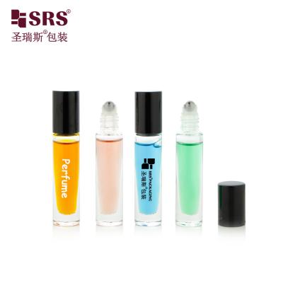 China GB1-5ML Travel Size Cute Pocket Round Short Glass Roll On Bottle For Nail Oil Cosmetic Packaging for sale