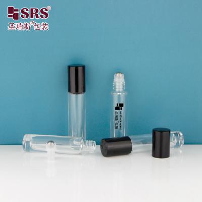 China GB1-5ML Thick Bottom Luxury Transparent Glass Roll-On Steel Ball For Perfume Bottle Applicator for sale