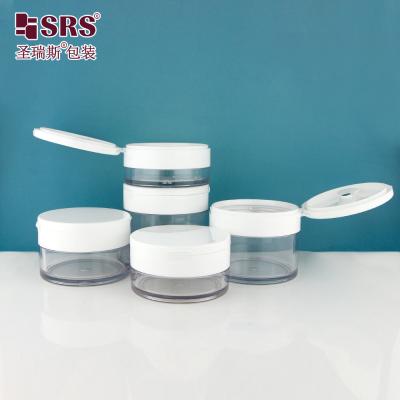 China PETG003 Plastic ronde dikke wand injectie helder handig flip cap plastic pot voor haar gel gemaakt van PETG Te koop