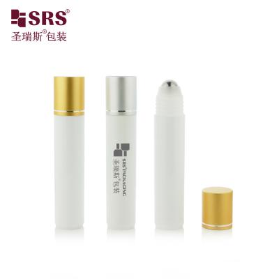 China RPA-35ML Matte Finished White Injection PP PCR Recycled Eco-friendly Roller Steel Ball Massage Serum Bottle For Hair Serum for sale