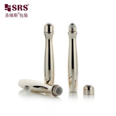 China SRS8447-15ML Cosmetic Refresh Liquid Transparent PETG Roll On Bottle With Steel Ball Skincare Products for sale