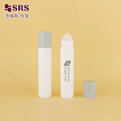 China RPP-35ML Injection Glossy Matte Finished Surface PP PCR Solid Plastic Roll-On Bottle Container Applicator With Smaller Ball For Massage Liquid for sale