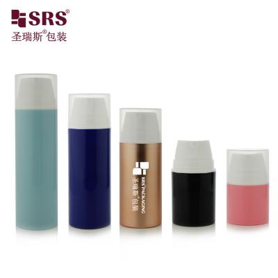 China PA606 Painting Frosted Matte Finished Metalized Hot Stamping Ring PP PCR Eco-friendly PP PCR Airless Bottle For Day Cream Skincare Packaging for sale