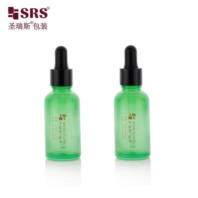 China D001 5ml 10ml 15ml 20ml 30ml 50ml 100ml 18/415 Glasflasche mit glänzendem Plastik-Schultertropfer für ätherisches Öl zu verkaufen