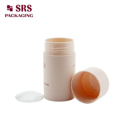 China injection color round shape plastic deodorant stick container empty 30g 50g 75g for sale