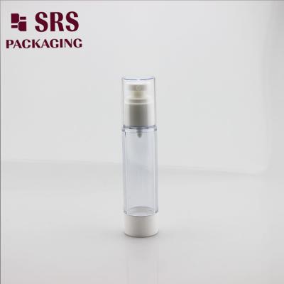 China A027 trasnparent plastic bottle cosmetic essence serum pump airless bottle for sale