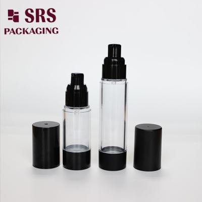 China 15 ml 30 ml 50 ml frasco plástico cosmético sem ar frasco de pompa de loção de cuidados pessoais à venda