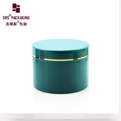 China 200 ml 300 ml 400 ml 500 ml lichaamslotion plastic groene cosmetische pot Te koop