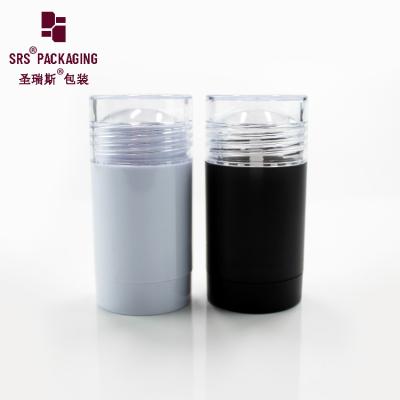 China D042 clear round plastic AS stick empty deodorant packaging for sale