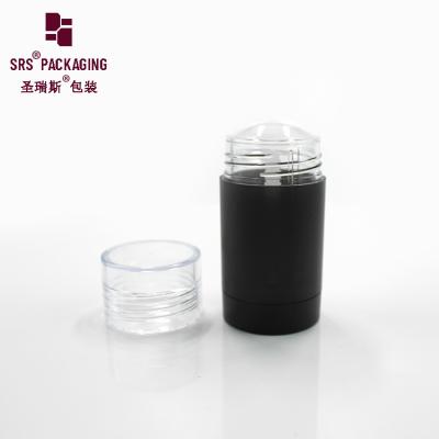 China injection glossy white and black plastic deodorant tube container for sale