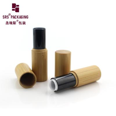 China 5ml natrual organic bamboo plastic twist up empty lipstick container for sale