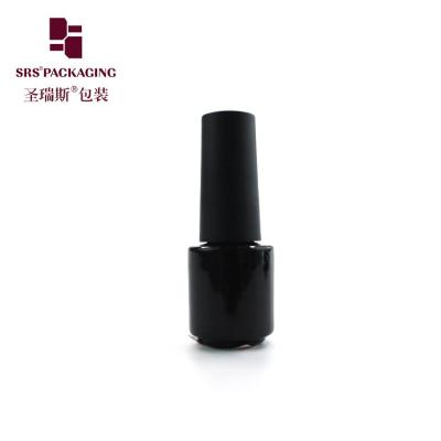 China empty luxury 3ml mini paint black glass polish nail container for sale