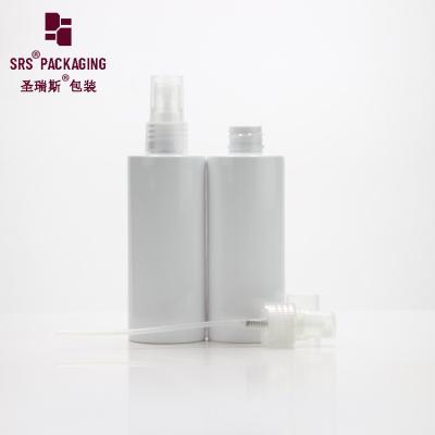 China injection white plastic flat shoulder empty sprayer 100ml pet bottle for sale