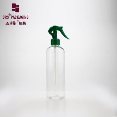 China quick shipment transparent plastic empty sprayer with green pump 250ml pet bottle for sale