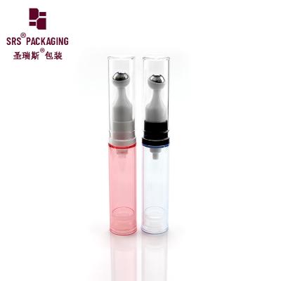 China 5 ml 10 ml 12 ml 15 ml plastic rol op een stalen bal cosmetische hervulbare luchtloze fles Te koop