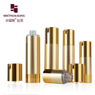 China Loção cosmética de ouro e prata 15 ml 50 ml bomba sem ar à venda