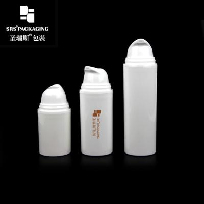 China PA203 pump round shape empty injection white plastic airless bottle 15ml for sale