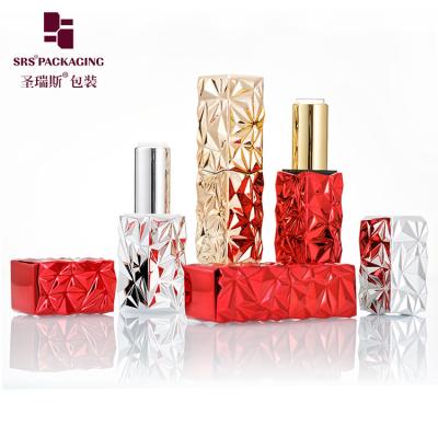 China 3.5g unique design shiny red gold silver luxury empty lipstick container for sale