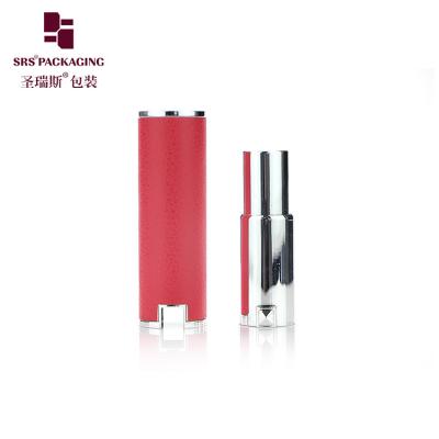 China stock red luxury wholesale empty round shape sample lipstick tube for sale