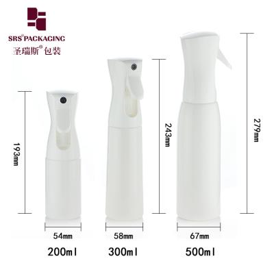 China customized color super fine mist empty 200ml 300ml 500ml continuous plastic spray bottle for sale