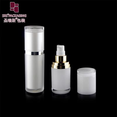 China custom paint white cosmetic skin care lotion acrylic airless bottle for sale