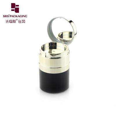 China 15ml 30ml flip cap with mirror acrylic serum custom airless bottle for sale