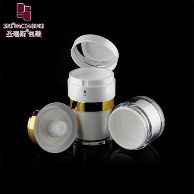 China acrylic airless jar face cream serum custom color 30ml bottle with pump for sale